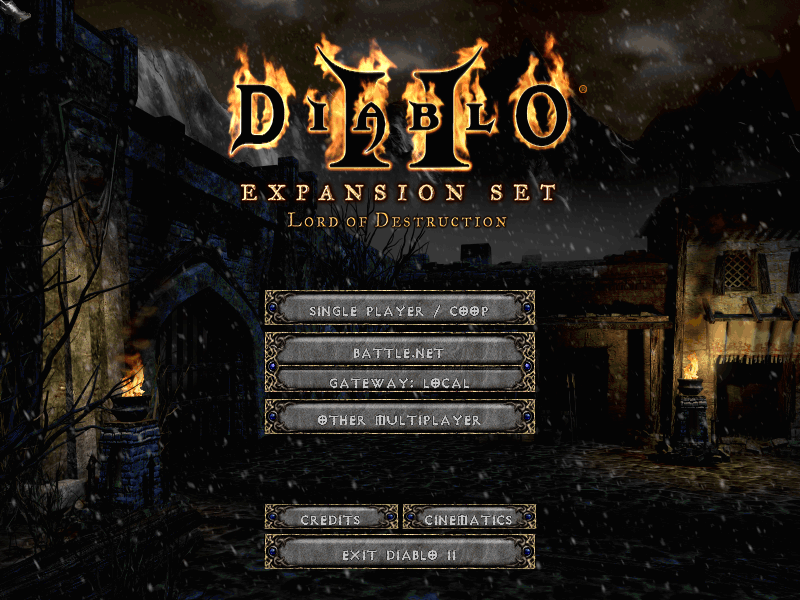 SINGLE PLAYER / COOP on the title screen